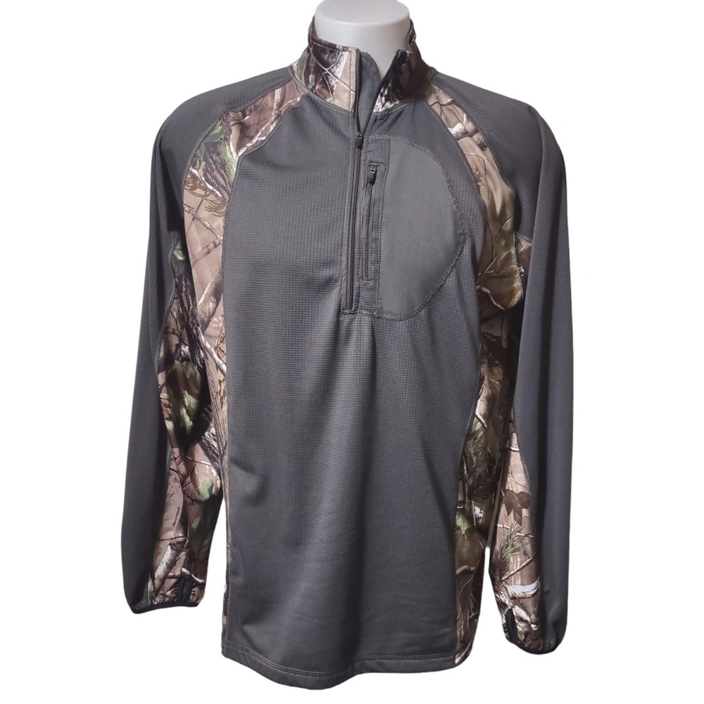 Bushmaster Realtree Camo Shirt‎ Pullover Large Mens Gorpcore Quarter Zip Hunting
